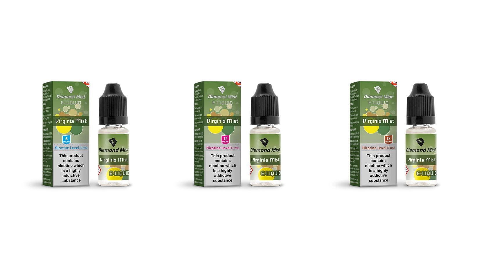 Diamond Mist Virginia Mist Flavour 3mg 6mg 12mg 18mg