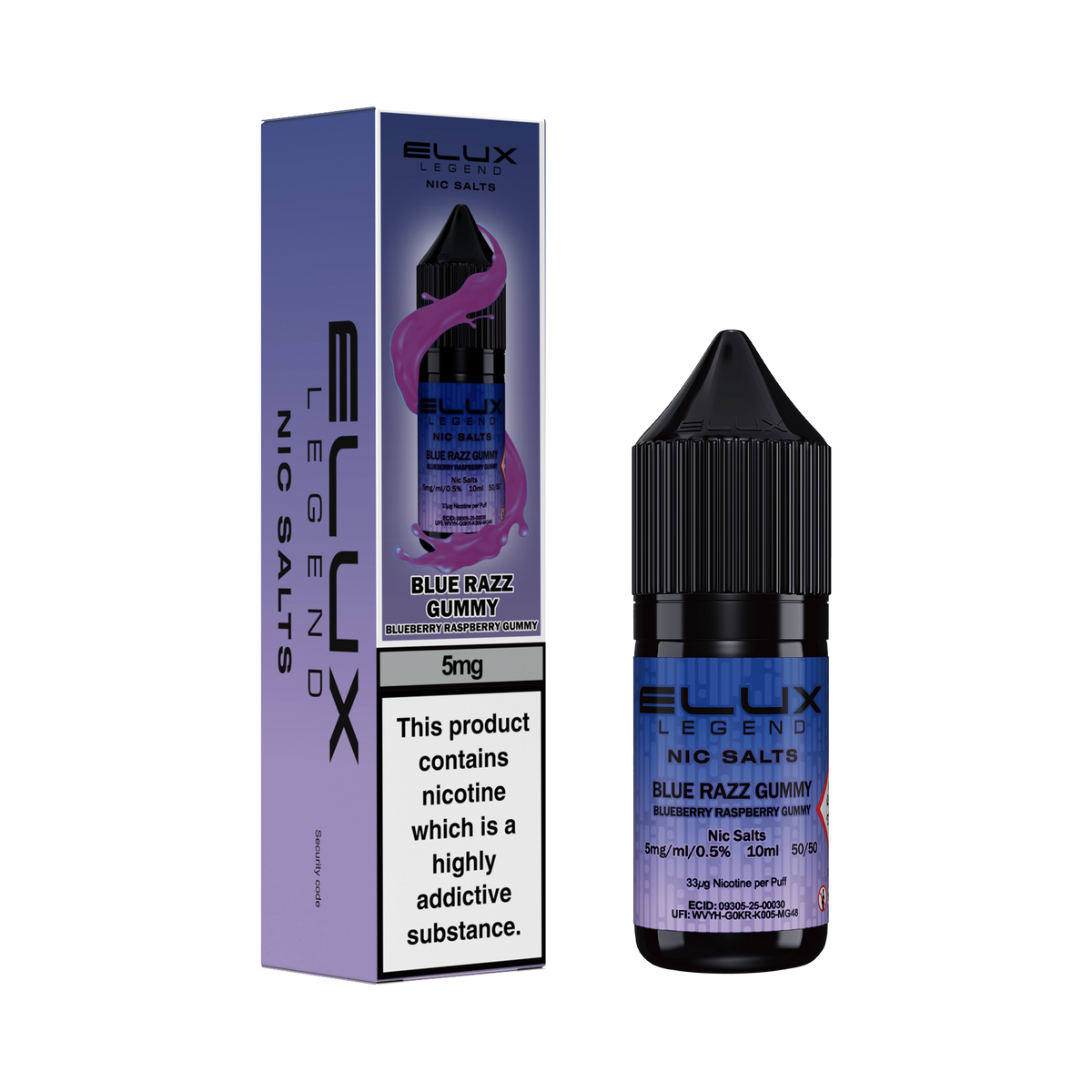 ELUX LEGEND BLUE RAZZ GUMMY NIC SALT E-LIQUID
