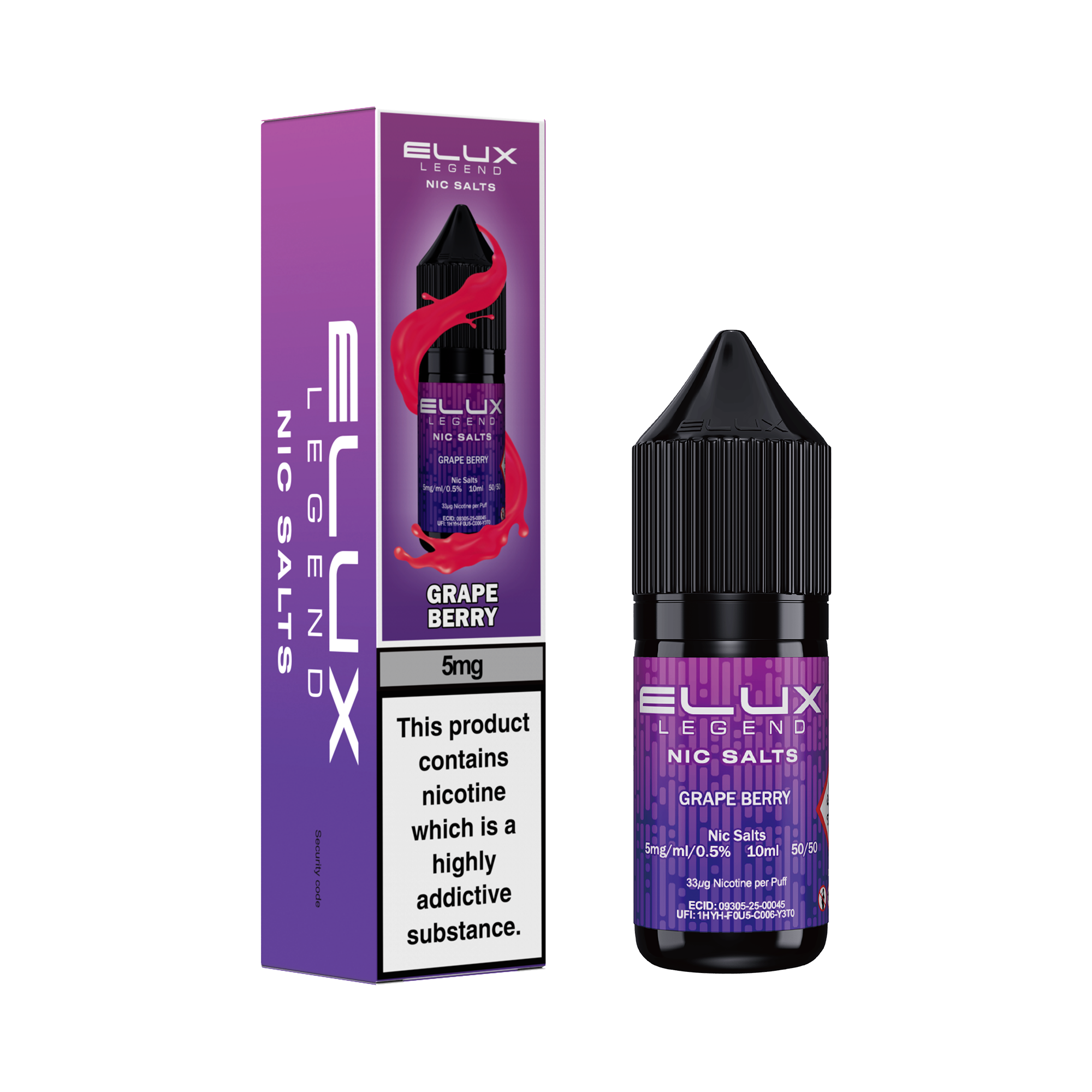 ELUX LEGEND GRAPE BERRY NIC SALT E-LIQUID