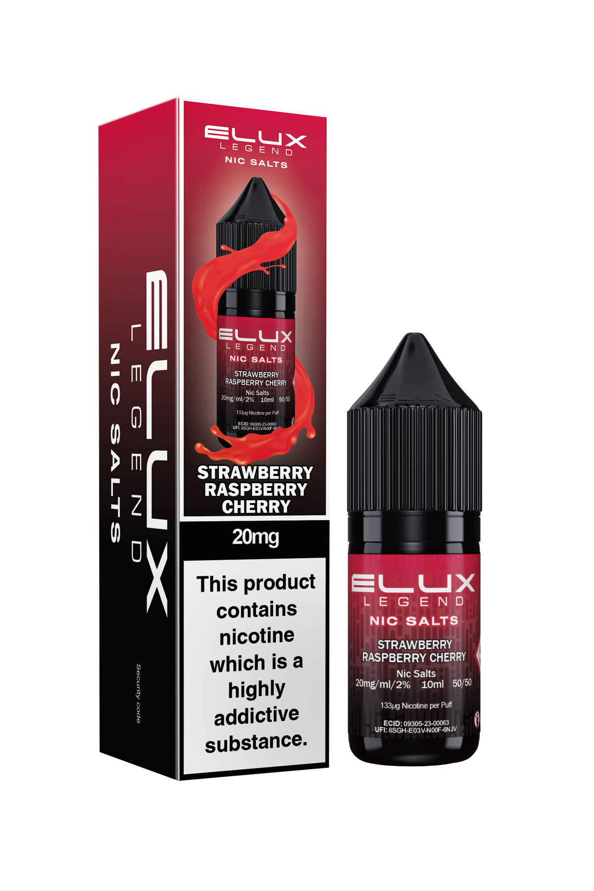 ELUX LEGEND STRAWBERRY RASPBERRY CHERRY NIC SALT E-LIQUID
