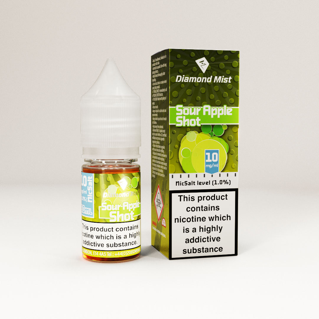 Sour Apple Shot Nic Salt by Diamond Mist