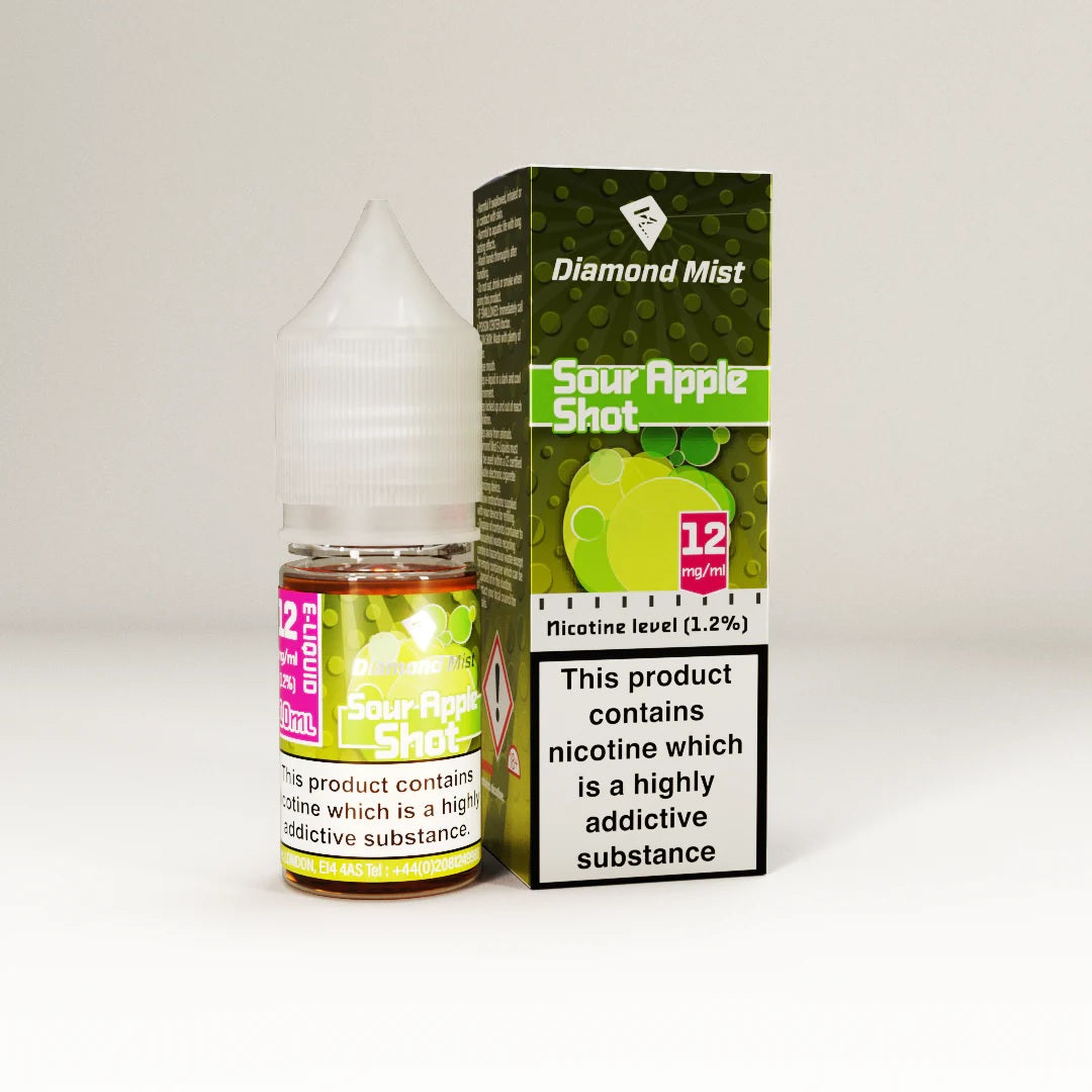 Diamond Mist E-Liquid 12mg Sour Apple Shot