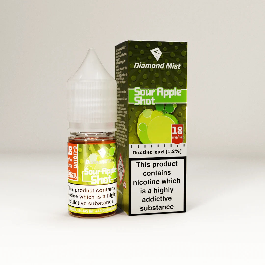 Diamond Mist E-Liquid 18mg Sour Apple Shot