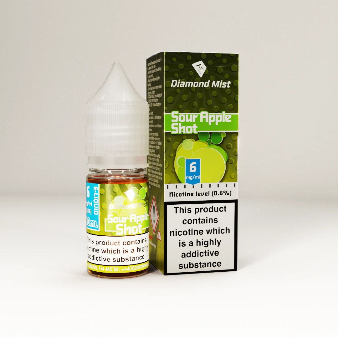 Diamond Mist E-Liquid 6mg Sour Apple Shot