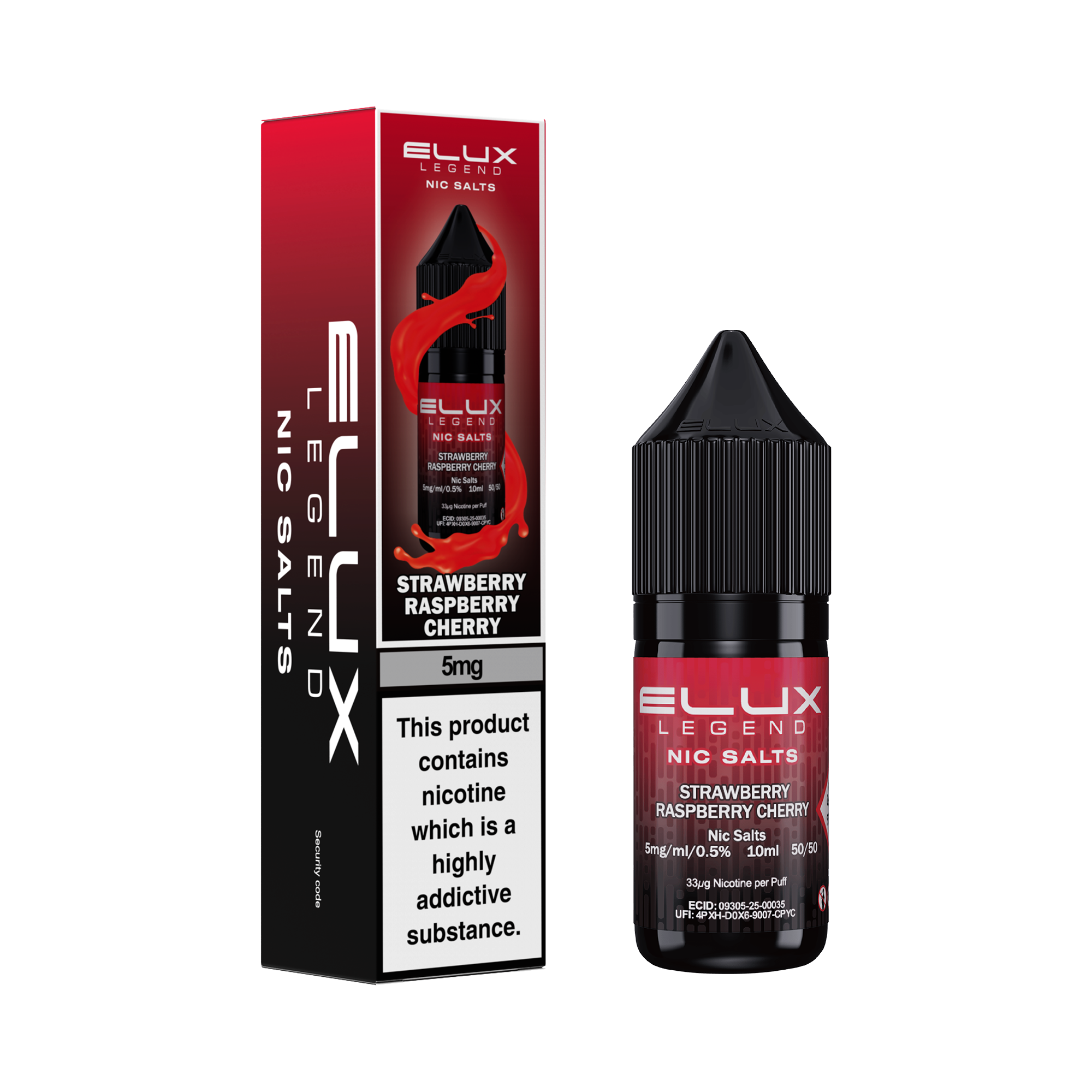 ELUX LEGEND STRAWBERRY RASPBERRY CHERRY NIC SALT E-LIQUID