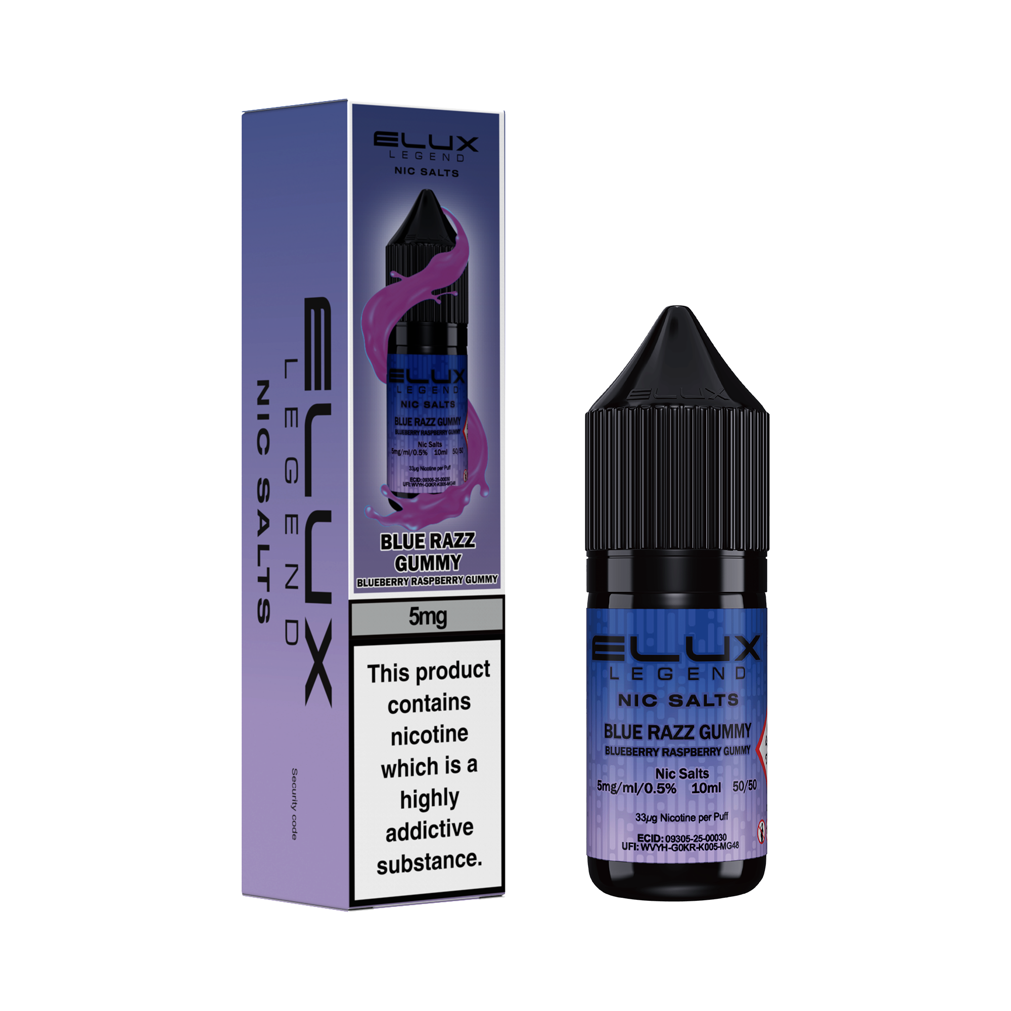 ELUX LEGEND BLUE RAZZ GUMMY NIC SALT E-LIQUID