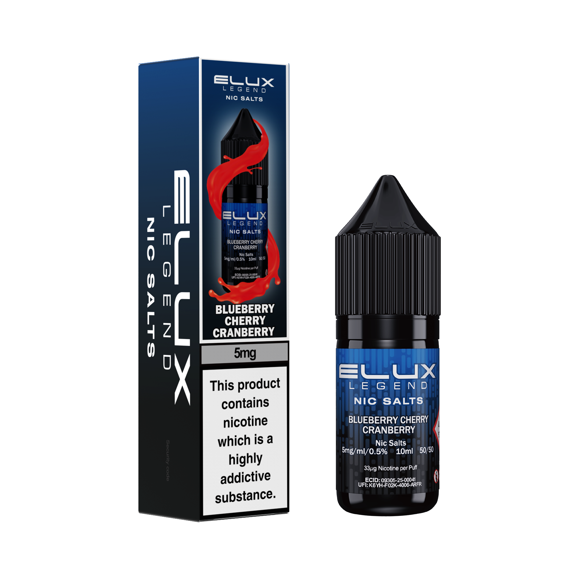 ELUX LEGEND BLUEBERRY CHERRY CRANBERRY NIC SALT E-LIQUID