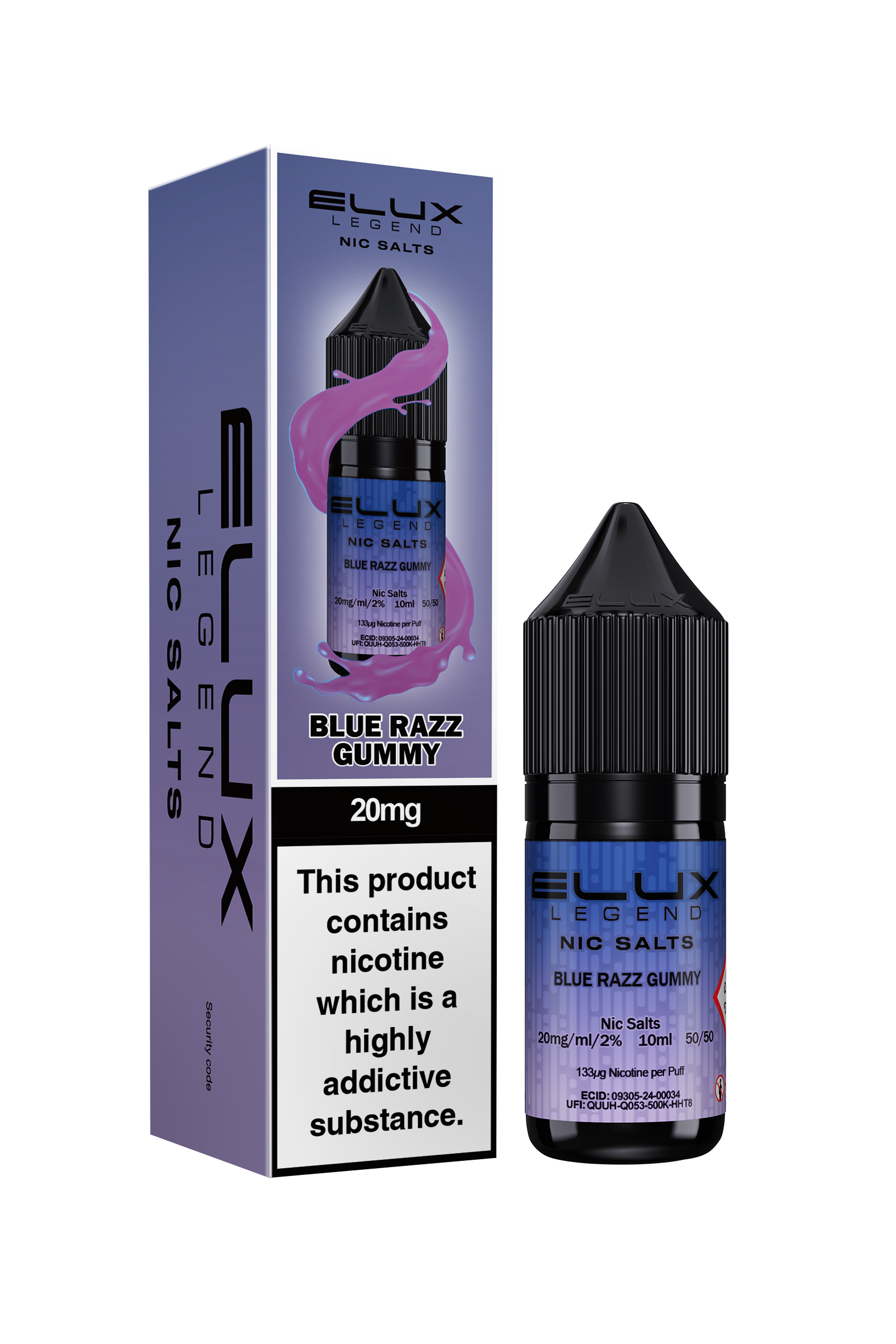 ELUX LEGEND BLUE RAZZ GUMMY NIC SALT E-LIQUID