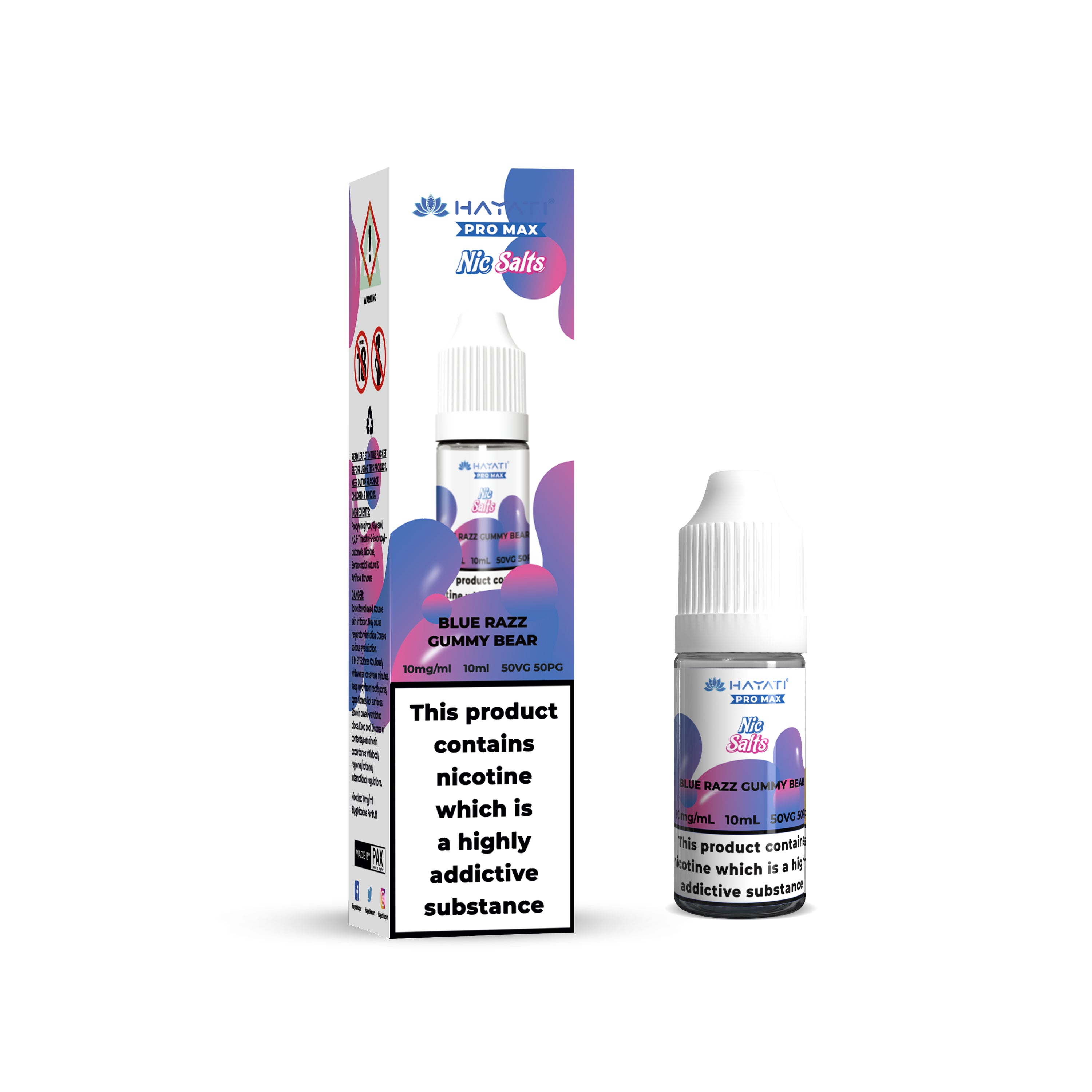 Hayati Pro Max Blue Razz Gummy Bear Nic Salt