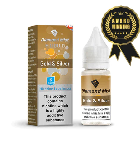 Diamond Mist E-Liquid 12mg Gold and Silver Tobacco