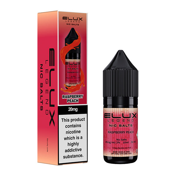 ELUX LEGEND RASPBERRY PEACH NIC SALT E-LIQUID