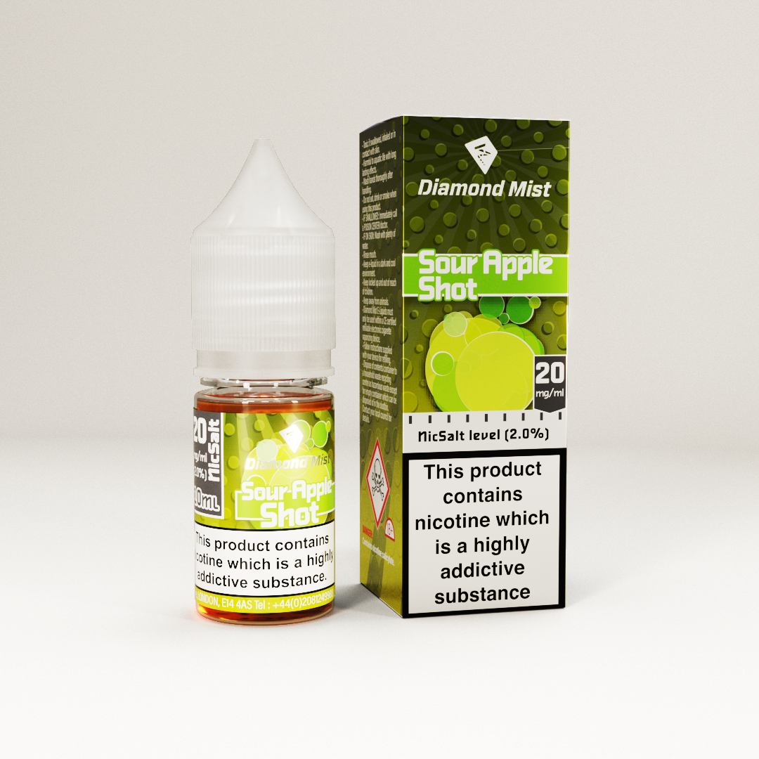 Sour Apple Shot Nic Salt by Diamond Mist
