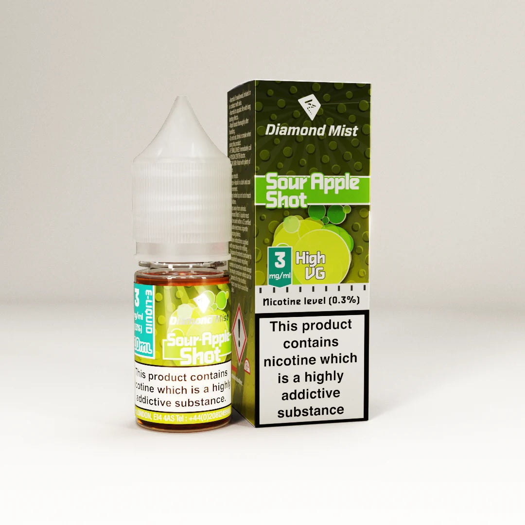 Sour Apple Shot E-Liquid By Diamond Mist
