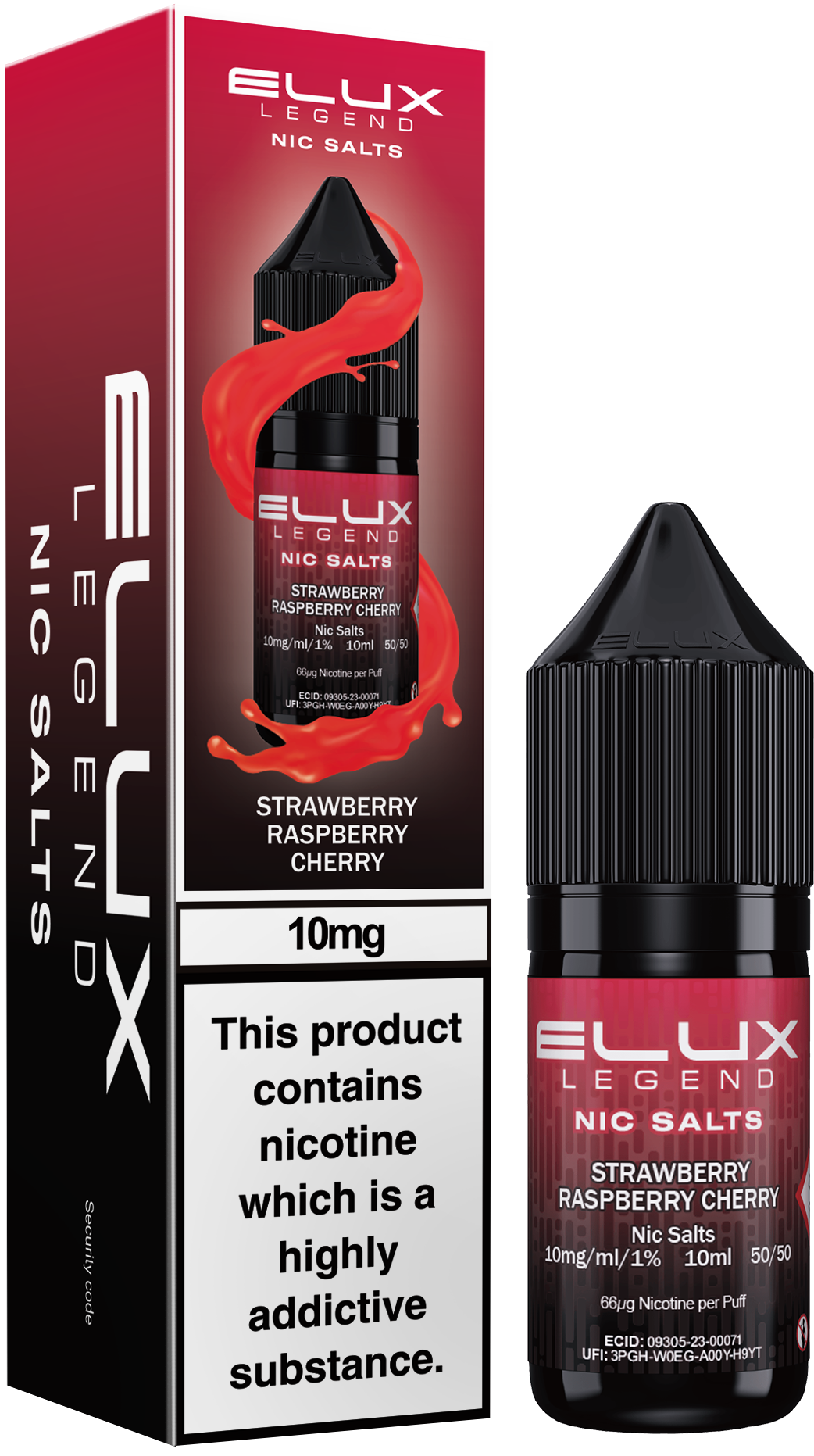 ELUX LEGEND STRAWBERRY RASPBERRY CHERRY NIC SALT E-LIQUID