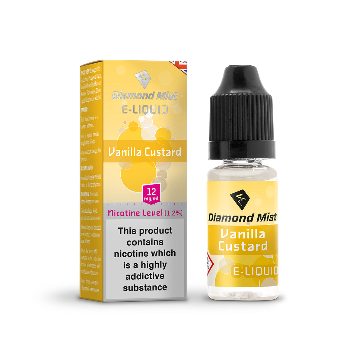Vanilla Custard E-Liquid By Diamond Mist | Free Delivery Vanilla Custard E-Liquid By Diamond Mist | Free Delivery