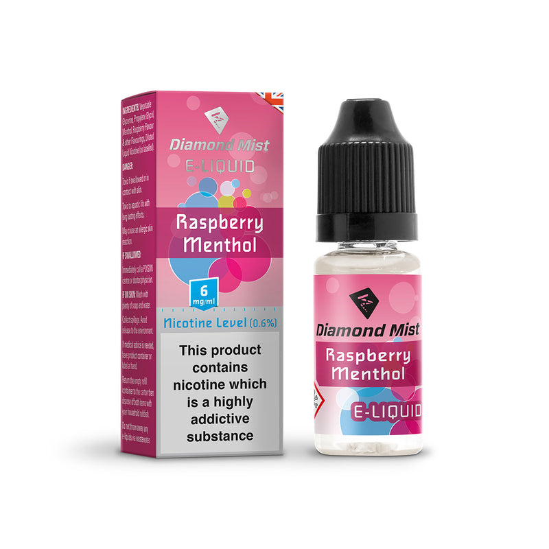 Raspberry Menthol E-Liquid By Diamond Mist 6mg