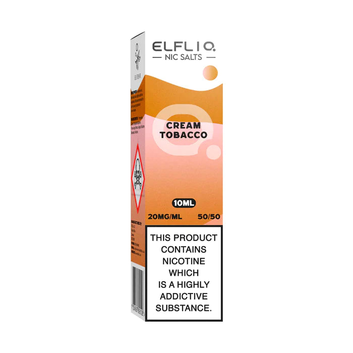 snoow tobacco elfliq Snow (Cream) Tobacco ElfLiq Nic Salt E-Liquid by Elf Bar