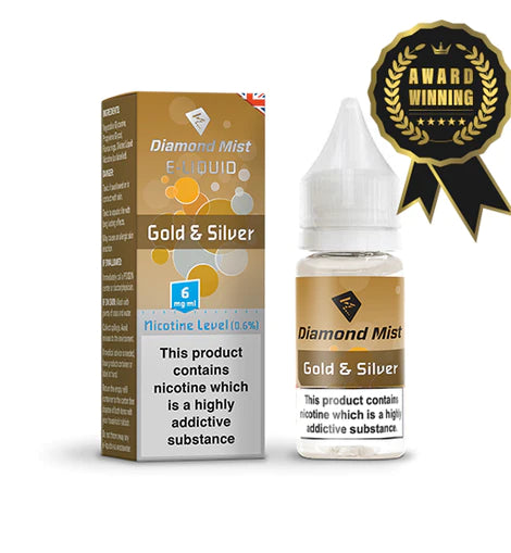 Gold and Silver Tobacco E-Liquid By Diamond Mist | Free Delivery