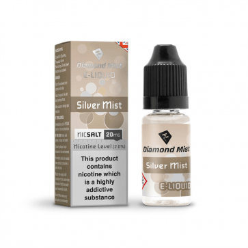 Silver Mist Tobacco flavour E Liquid by Diamond Mist 20mg nicotine salt