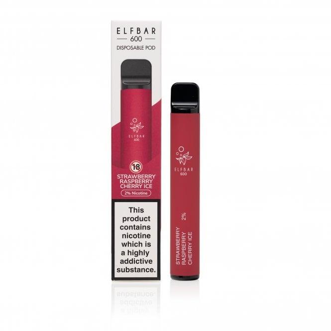 Strawberry Raspberry Cherry Ice Flavour Elf Bar 600 Disposable by Elf Bar - Diamond Mist E-Liquid