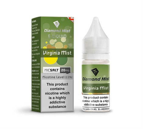 Virginia Mist Tobacco 20mg Nic Salt by Diamond Mist